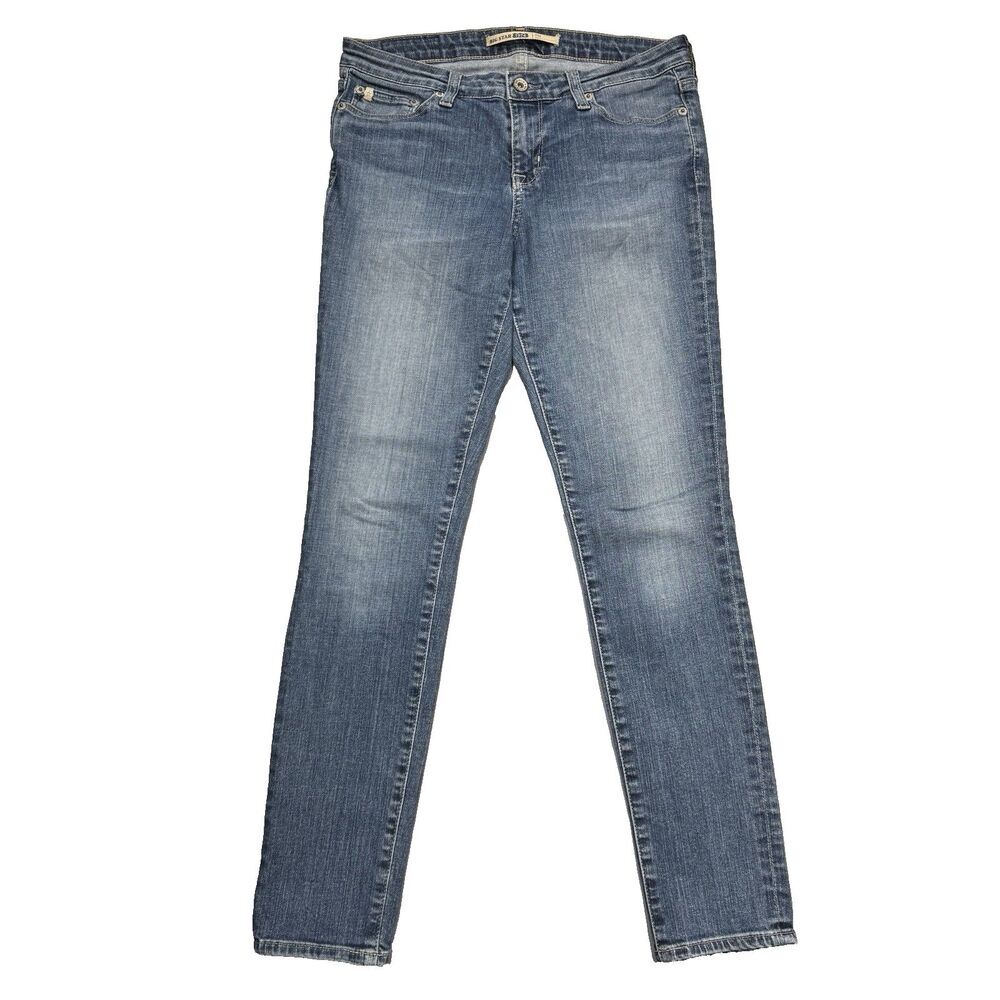 Big Star Alex Skinny Jeans 28 Blue Mid Rise Stretch Womens Measures 29 x 27.5